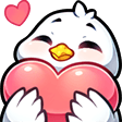 heartbirdwhite Slack emoji