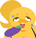 sad duck cryq Slack emoji