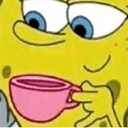 spongebob tea sipq Slack emoji