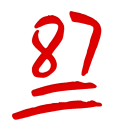 red 87 score underlined Slack emoji