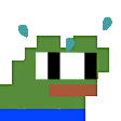frog worry sweatq Slack emoji