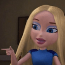 blonde girl waveq Slack emoji