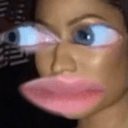 wide eyes big lipsq Slack emoji