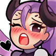anime girl bashful heart Slack emoji