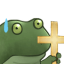 frog nervous sweatq Slack emoji