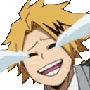 laughing crying blondq Slack emoji
