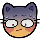 nervous cat sweatq Slack emoji