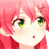 pink hair surprised face Slack emoji