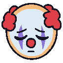 clown sleepy tiredq Slack emoji