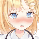 blonde girl blush surprised Slack emoji