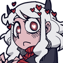 girl horns love eyes Slack emoji