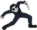 stick figure ninja jumpq Slack emoji