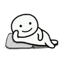 relaxed blob lounging Slack emoji
