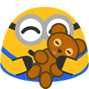 teddy hug minionq Slack emoji