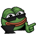 pepe sunglasses point Slack emoji