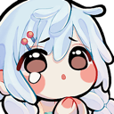 chibi bluehair pout Slack emoji
