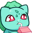 bulbasaur juice sip Slack emoji