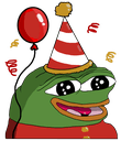 pepe party hat balloon Slack emoji