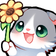 cat gib flowerq Slack emoji