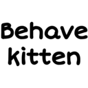 black behavekittenq Slack emoji