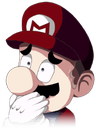 mario thinking hand Slack emoji