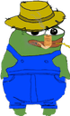 pepe farmer hat overalls Slack emoji