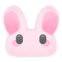pink bunny blobq Slack emoji