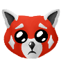 sad red pandaq Slack emoji