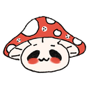 blushing happymushroom Slack emoji