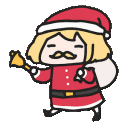 girl santa jingle bell Slack emoji