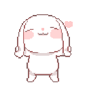 bunny happy blush Slack emoji