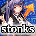 anime girl stonks thumbsup Slack emoji