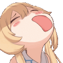 anime blonde gasp Slack emoji