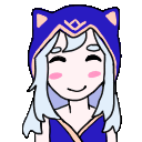 catgirl blush smile Slack emoji