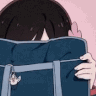 anime peek shy Slack emoji