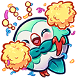 clown cheer pompom Slack emoji