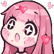anime girl heart eyes Slack emoji