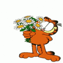 garfield flowers Slack emoji