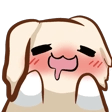 dog blush droolq Slack emoji