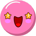 pink smile star eyes Slack emoji