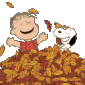 linus snoopy fall leaves Slack emoji