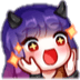 purple demon smile starry Slack emoji