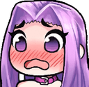 flushed purpleq Slack emoji