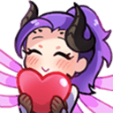 purple girllove Slack emoji