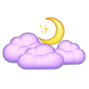 purple cloudmoon Slack emoji