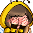 yellow vblush Slack emoji