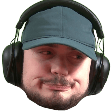 guy smirk headphones Slack emoji