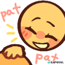 smiling face pat hand Slack emoji