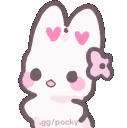 cute bunny heart eyes Slack emoji