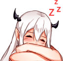 sleepy anime girlq Slack emoji